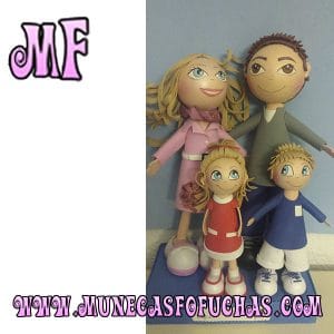 Muñeca Fofucha personalizada familia 5