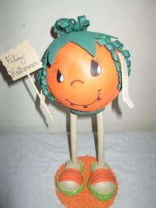 Como hacer fofucha calabaza Halloween