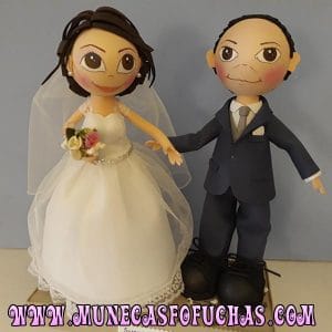 Fofufchas personalizadas boda novios traje azul 2019